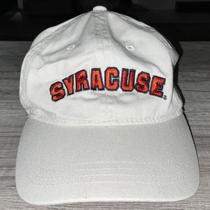 Syracuse White Hat - Classic Orange and Blue Coloring, 100% Cotton